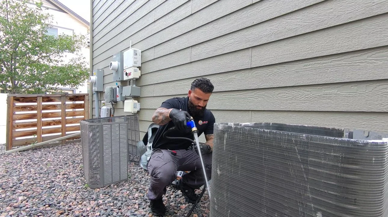 Lou Hernandez HVAC technician at work in the Denver metro